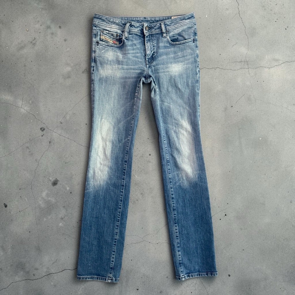 Diesel Ronhy Jeans Womens 31x34 Low Rise Straight Distressed Y2K Stretch Denim